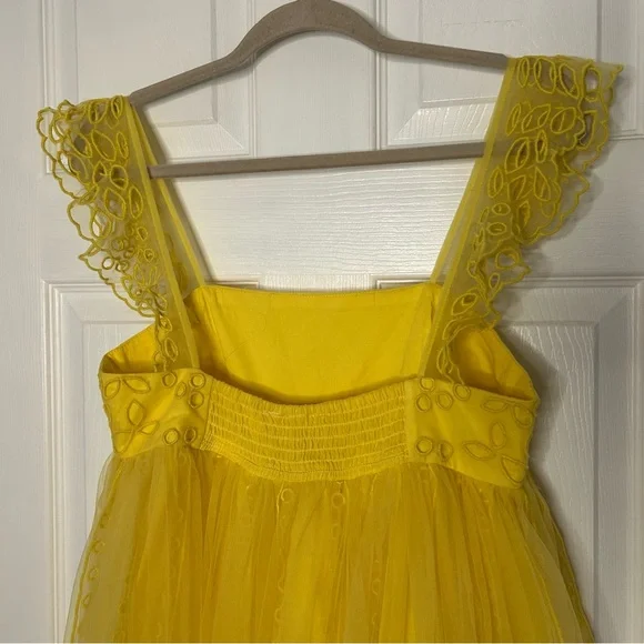 Anthropologie Let Me Be Eyelet Tulle Mini Dress - Picture 12 of 15